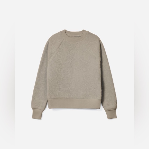Everlane The Renew Fleece Raglan Sweatshirt Oat Size Small - Picture 5 of 9